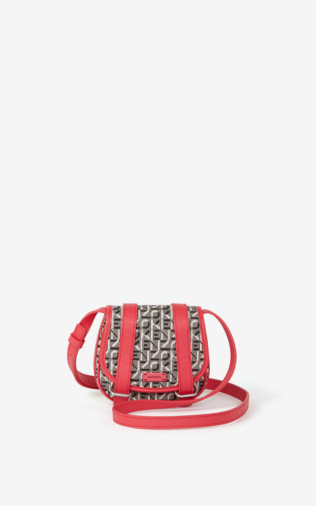 Kenzo Mini Courier jacquard Bolso De Mano Mujer Coral | 2013674-XC